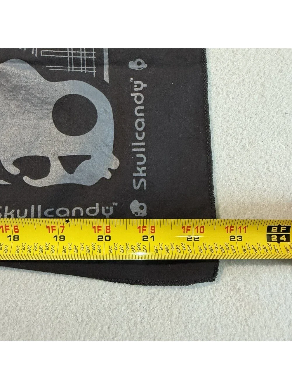 Skullcandy Bandana Scarf Head Tie Y2K Black